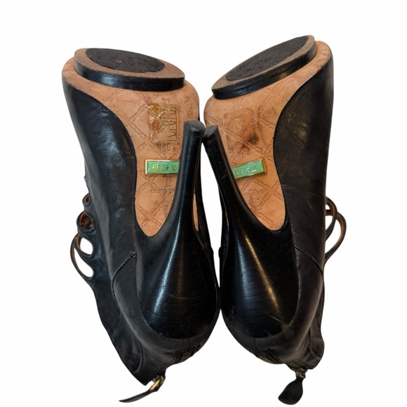 L.A.M.B Genuine Leather Stilettos Strappy caged heel bootie size 8 - Picture 4 of 9